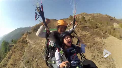 Woman loses it when paragliding || Viral Video UK