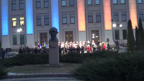 Avsnitt 150: Demonstration i Daugavpils, Lettland, för Ukraina och mot Rysslands invasion.