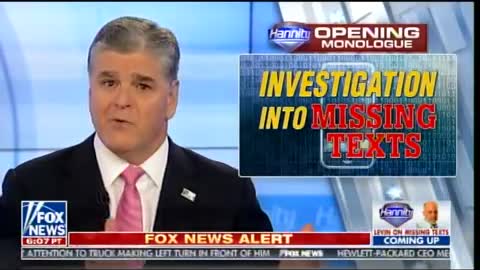 Sean Hannity Says DOJ Is Retrieving Missing Strzok-Page Text Messages