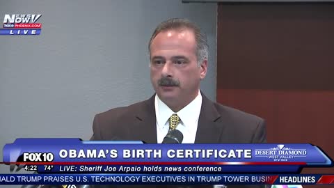 Sheriff Joe Arpaio Prove Obama's Birth Certificate Fake