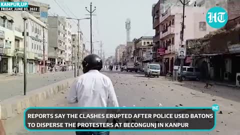 Violence in Kanpur: Muslims clash with police during bandh to protest alleged insult to Prophet