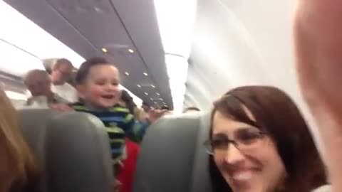 Laughing Baby on Airplane