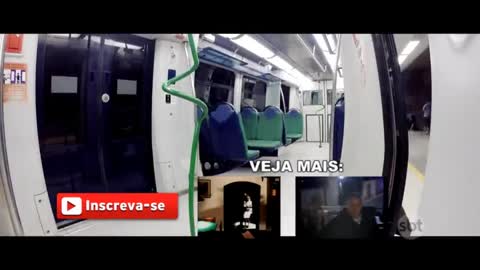 Ghost girl attacks the subway, see the despair of people ... PEGADINHA.