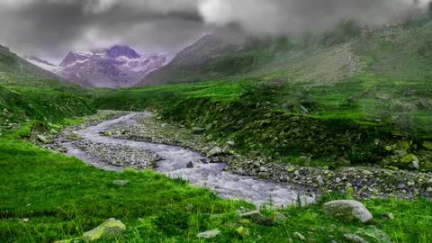 10 Hours Relaxing Celtic Music with Rain and Distant Rolling Thunder: Sleep, Study, Meditation Music