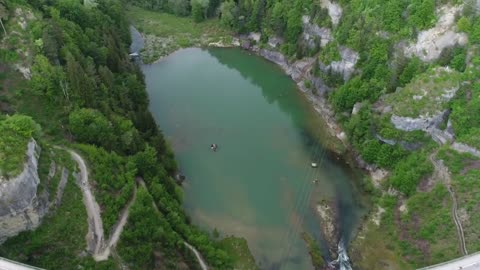 Drone over dam