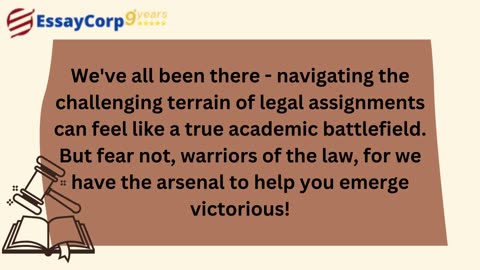 Law Assignments Help: Empowering Your Journey to Academic Success