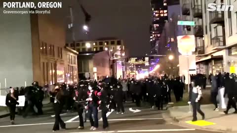 Antifa vows REVENGE smash DNC and burn flags after Biden sworn in