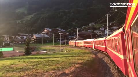 Swiss Mountain Railways - Glacier Express #snow #swiss #train #railway #railfans #glacierexpress