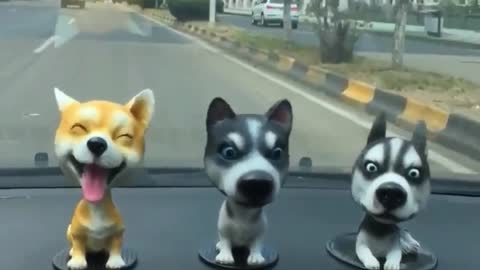 Doggo Love Car Bobble Heads