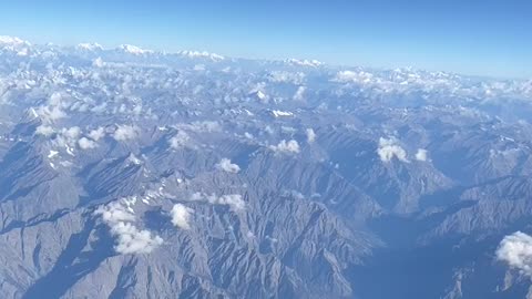Flying over Himalayas