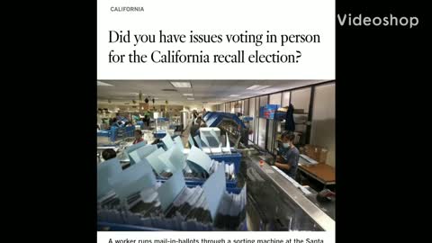 California voting recall issues. Already 9/14/21