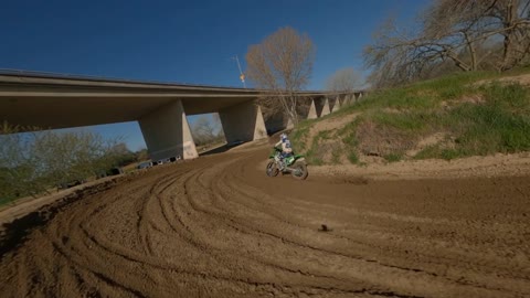 Racing Drone Chasing Motocross