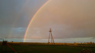 Rare Seen full sight double Rainbow