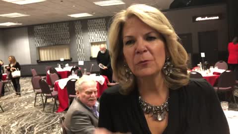GOP Chairwoman Dr Kelli Ward at Laughlin brief interview with George Nemeh.