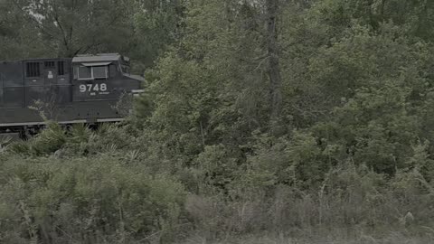 Racing a train... I win lol Norfolk Southern Engines 1197 and 9742