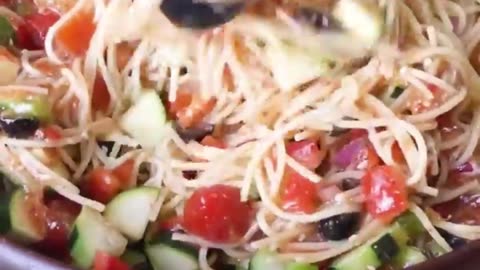 California Spaghetti Salad #Recipe