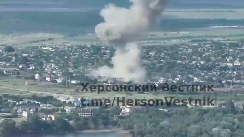 U obce Kozatskoje v Chersonské oblasti byl zničen ukrajinský muniční sklad