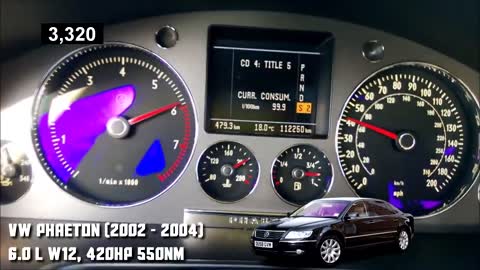 Volkswagen Phaeton Acceleration Compilation (0 - 100km/h)