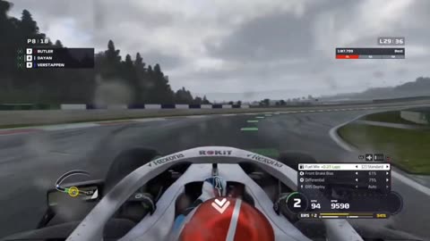 F1 2019. RedBull Ring GP Wet Race battle with Max Verstappen (110 AI)