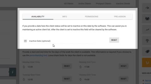 How To Set/Unset A Client's Inactive Date