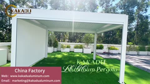 Kakadu Aluminum Outdoor Garden Louver Pergola Waterproof Aluminum Pergola#LouveredRoofPergola