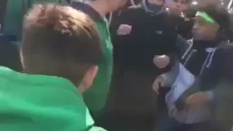 Crazy fight at Chicago St. Patrick Parade