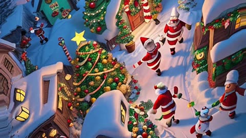 "Joyful Adventure in Candy Cane Lane | Animated Delight with Sia's 'Candy Cane Lane'"
