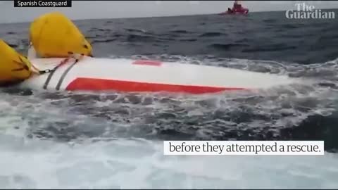 62-year-old French sailor saved by Spanish coastguard after 16 hours in capsized ship