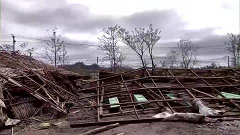 Cyclone Mocha damages homes in Myanmar