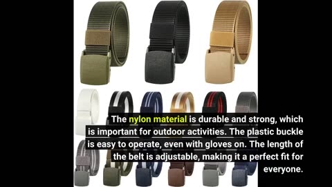 Customer Reviews: Ginwee 8 Pack Nylon Military Tactical Plastic Buckle Belt Webbing Canvas Outd...