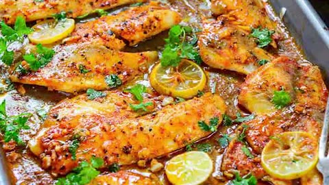 Lemon Garlic Baked Tilapia Recipe