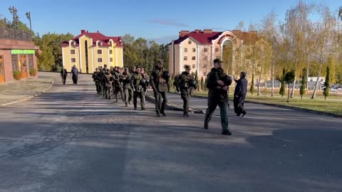 Ukriane Security Services armed with machine guns enters Banchen Monestary