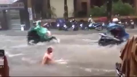 swim middle of the street