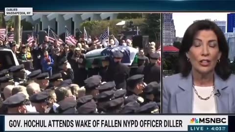 Humiliated Gov. Hochul Attempts Damage Control After Being Kicked Out of Fallen Officer's Wake