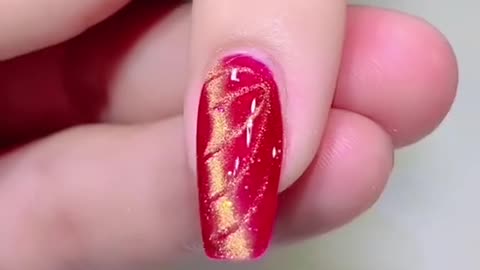 Red Galaxy manicure