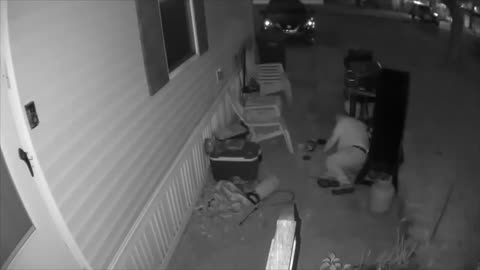 Guy Missed the Bottom Step and Fell While Leaving for Work