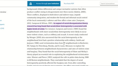 Social Disorganization Theory - Diversity Isn't Strength After All, Commentary
