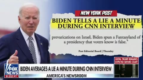 USA: In a 17 min interview with CNN, Biden told 15 confirmable lies!