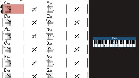 Dominant 7alt Workout - iReal Pro - Jazz Tutorial