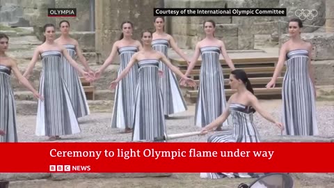 Olympic flame lit in Greece's ancient Olympia BBC News