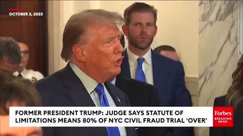 President Trump | "The Judge Conceded That the Statute of Limitations Is In Effect, Therefore 80% of the Case Is Over." - President Donald J. Trump (October 2nd 2023)