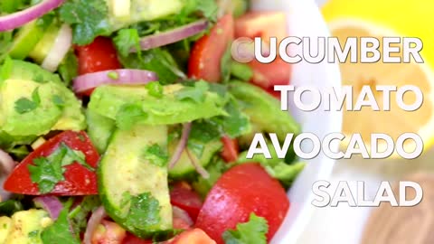 Salads: Cucumber Tomato Avocado Salad Recipe - Natasha's Kitchen