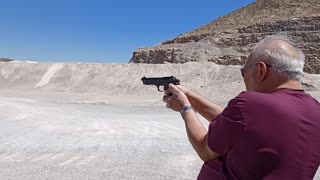 Dad firing Beretta M9-22