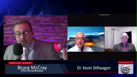 Pete Santilli with FAA whistleblower Bruce McGray and Dr. Kevin Stillwagon