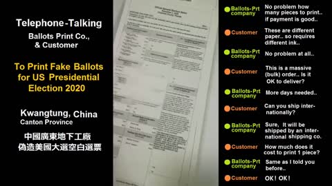 China printing 5 Million fake Ballots
