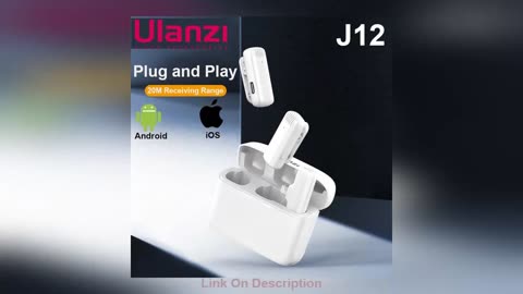 Get Ulanzi J12 Professional Wireless Lavalier Microphone For iPhone