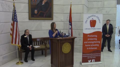 Sarah Huckabee Sanders speaks at the Arkansas Home School Rally