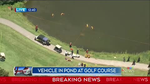 Driver missing after golf cart crashes into pond in Richmond Hill