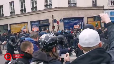 Police in France are happy to beat white protestors