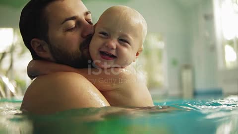 Cute baby and father relationship